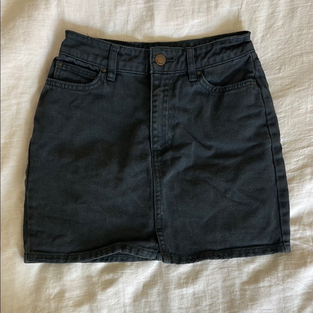 Billabong Black Denim Mini Skirt